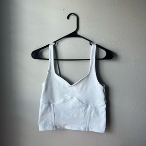 Abercombie & Fitch White Cropped Tank Top